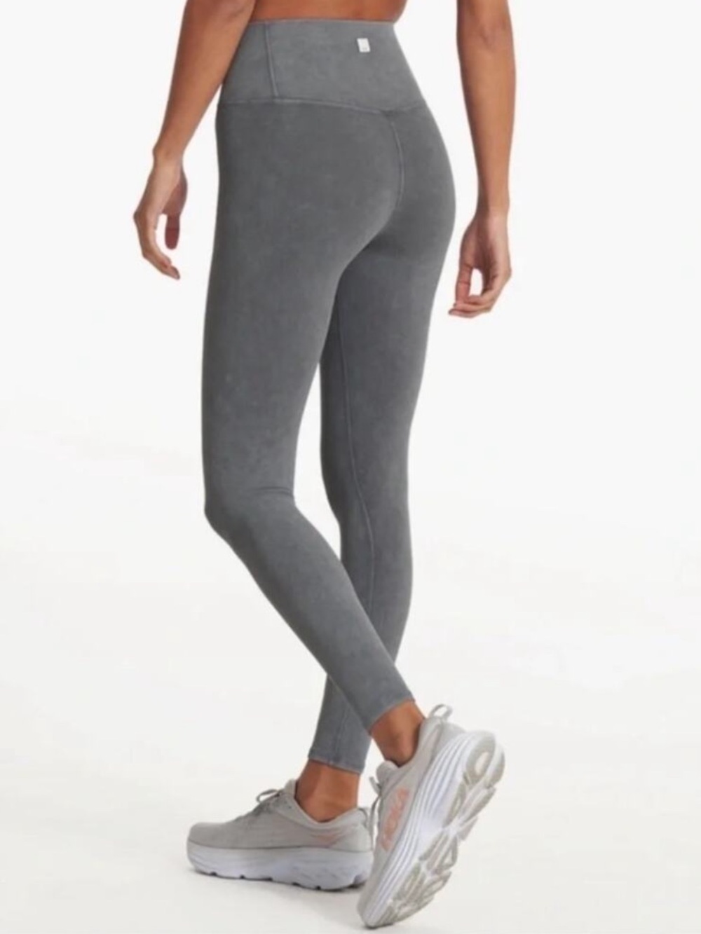 Vuori Washed Studio Legging in Washed Charcoal Gray Women's Performance Leggings - Picture 2 of 11